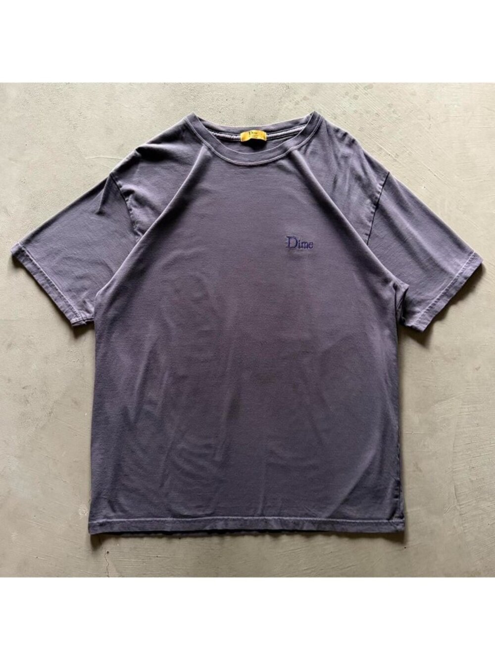 dime montreal logo boxy purple tshirt